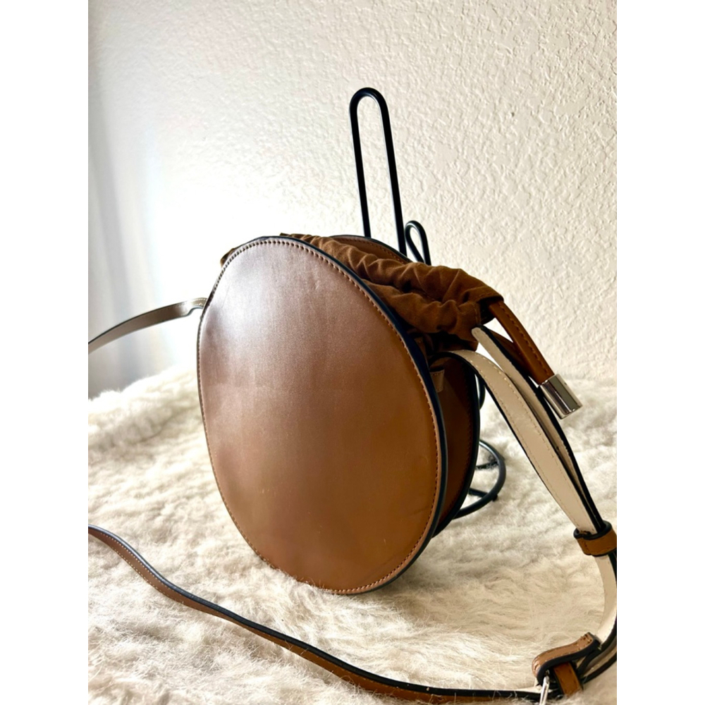 Zara Basic Collection Brown Circle Crossbody Bag - image 2